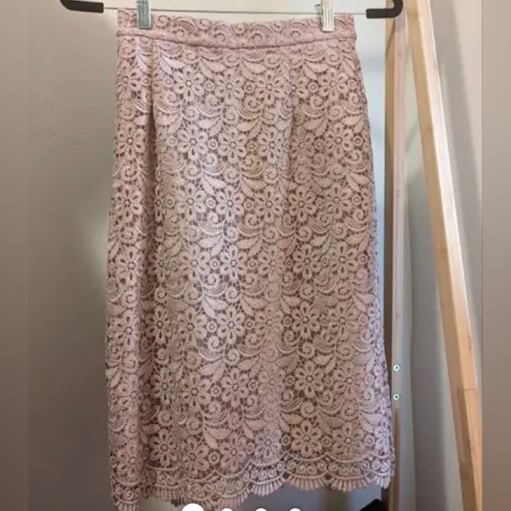 Uniqlo lace pencil skirt pink size S